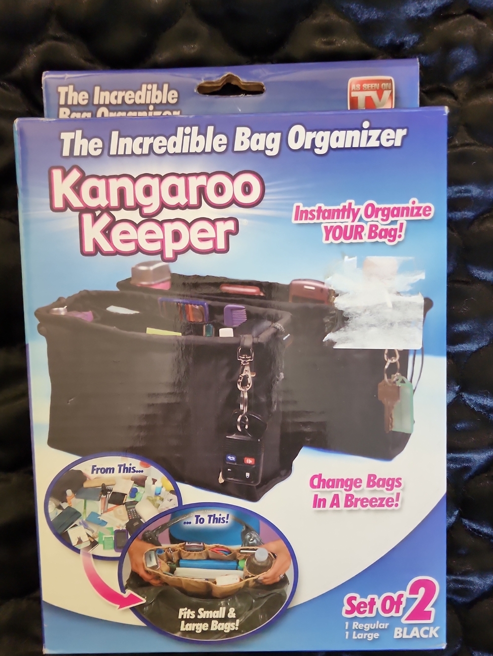 Kangaroo Keeper Bag Organizer Set of 2 - Black